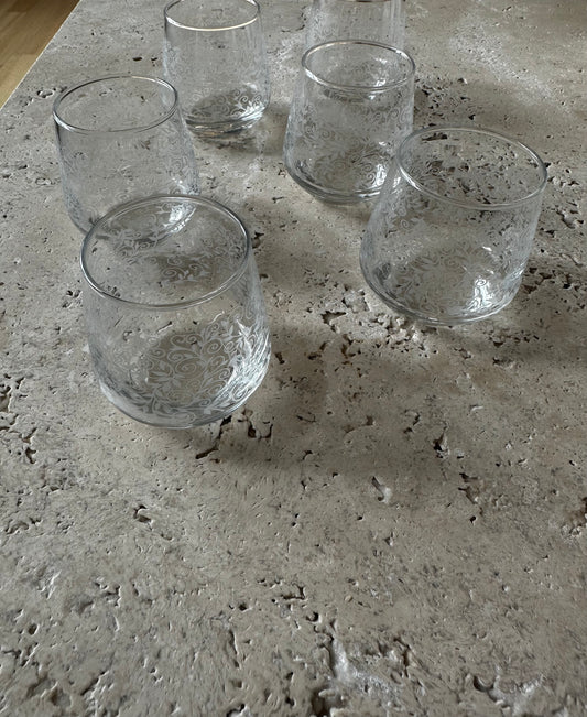 HL MOCCA GLAS VERZIERT